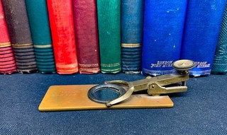 Rare Antique Microscope Accessory. Lever Compressor Signed James Smith London