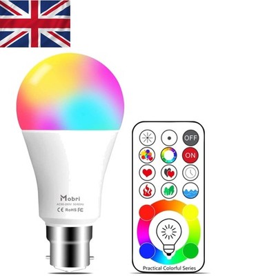 75W Äquivalente B22 LED Farbwechsel Leuchtmittel - Fernbedienung, 900 Lumen