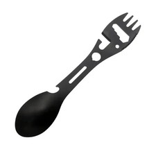 Multifunctional Camping Fork Spoon Stainless Steel Bottle Opener 17.5cm