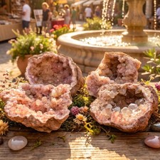 Pink Amethyst Clusters Large Druzy Geodes Natural Genuine Argentina Mineral