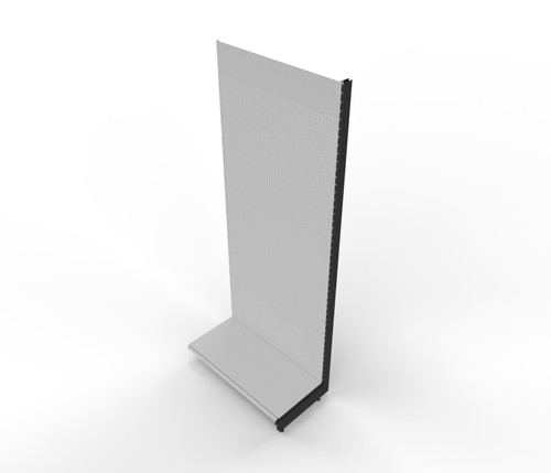 Metal Shelf Mounting Shelf 300 x 100 cm HxW Perforated Plate Shelf Supermarket Anthracite/Grey