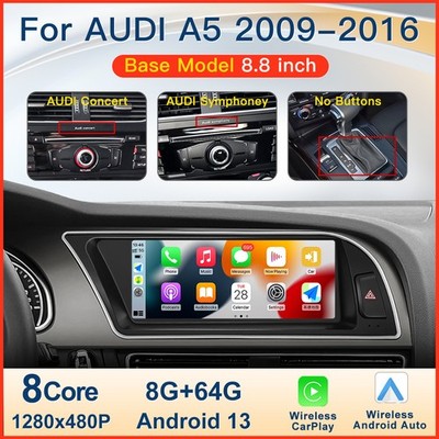 Apple Carplay Android Autoradio Multimedia 64GB GPS Für Audi A5 Concert Radio DE