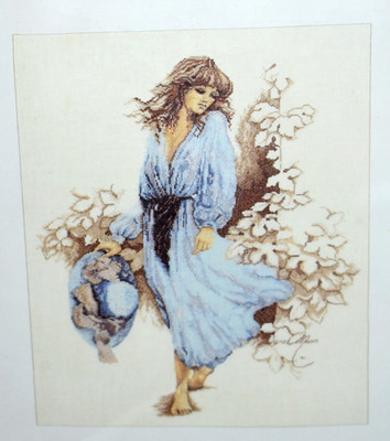 Lanarte Cross Stitch Kit 33501 Sara Moon Lady in Blue Rare HTF from Holland