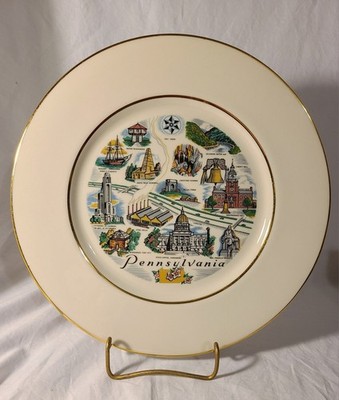 Vintage Ridgewood China Co. Collector's Plate Of Pennsylvania From Washington PA