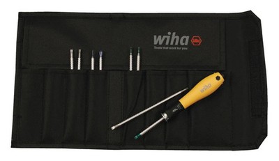 Wiha Esd Safe Drive-Loc Vi Blade Set With Canvas Pouch 9 Piece