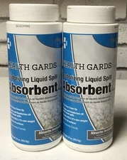 2 Pack Health Gards Absorbent Deodorizing Liquid Spill, 16 oz Each