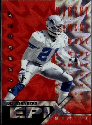 1997 Pinnacle #E15 Deion Sanders Epix Orange
