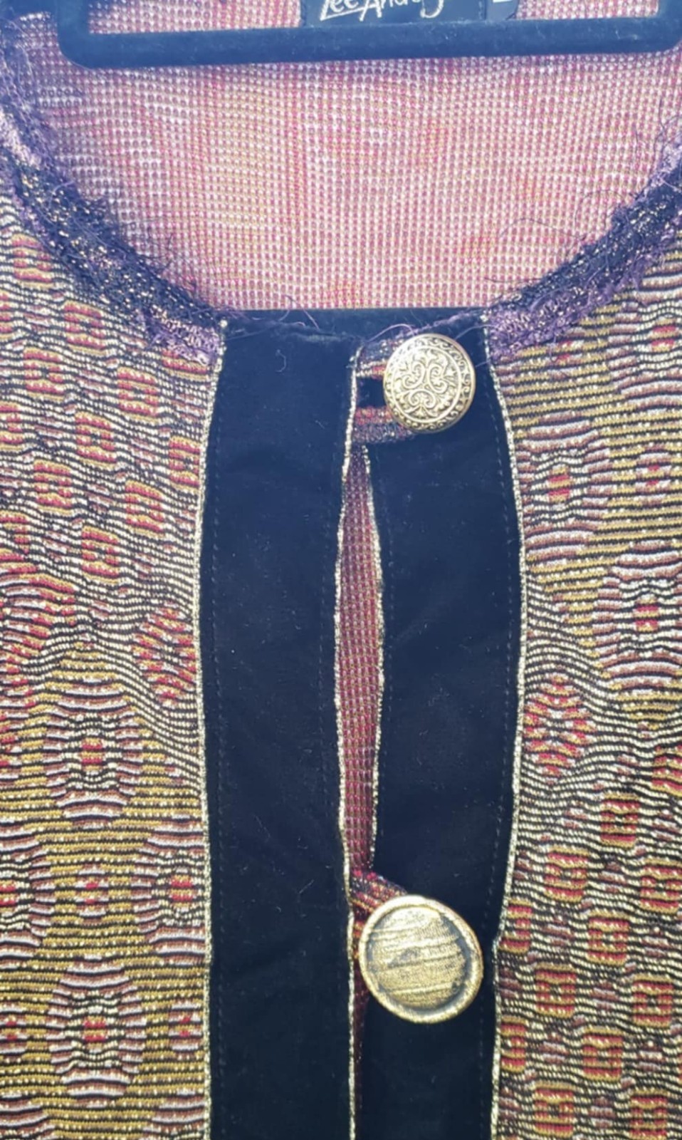 Lee Anderson size Large patchwork coat multicolor… - image 8