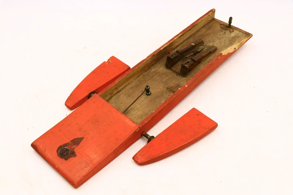 Vintage Nitro Balsa Boat (Partial) W/Propeller Rudder Possibly Control Line 16" - Image 4 of 4