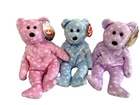 Retired TY Beanie Babies (Set Of 3) BUBBLY,TOAST & Fizz (8.5") VINTAGE 2003 MINT
