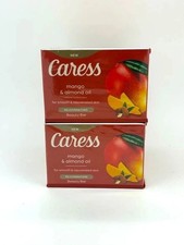 Caress Soap Mango  Almond Oil Rejuvenating Beauty Bars 3.75oz - 2 Pack - 8 Bars