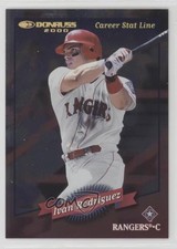 2001 Donruss 2000 Retroactive Stat Line Career 34/261 Ivan Rodriguez #18 HOF 8sr