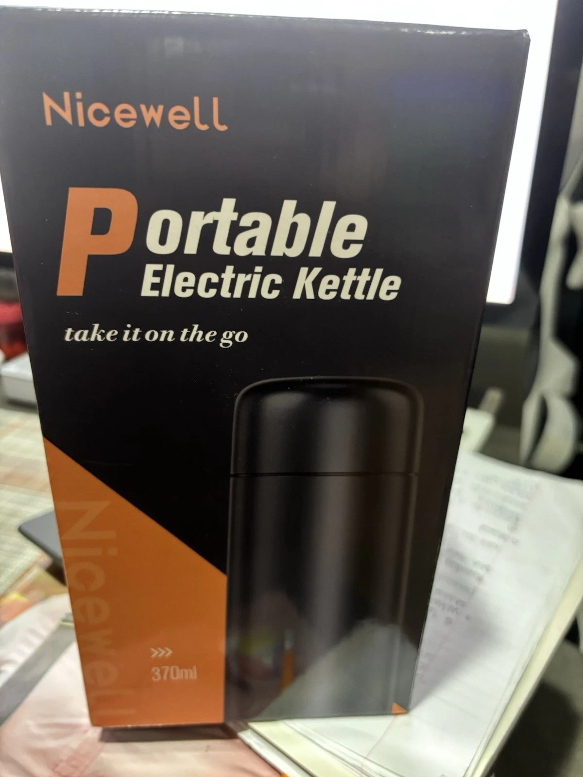 Nicewell Portable Electric Kettle 370ml | Dual Voltage | LED Display | Sealed