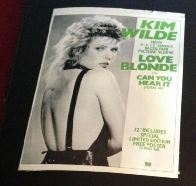 Kim  Wilde 'Love blonde' merchandising poster
