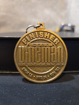 VINEMAN HALF TRIATHLON FINISHER MEDAL MEDALLION SWIM 1.2 BIKE 56 RUN 13.1