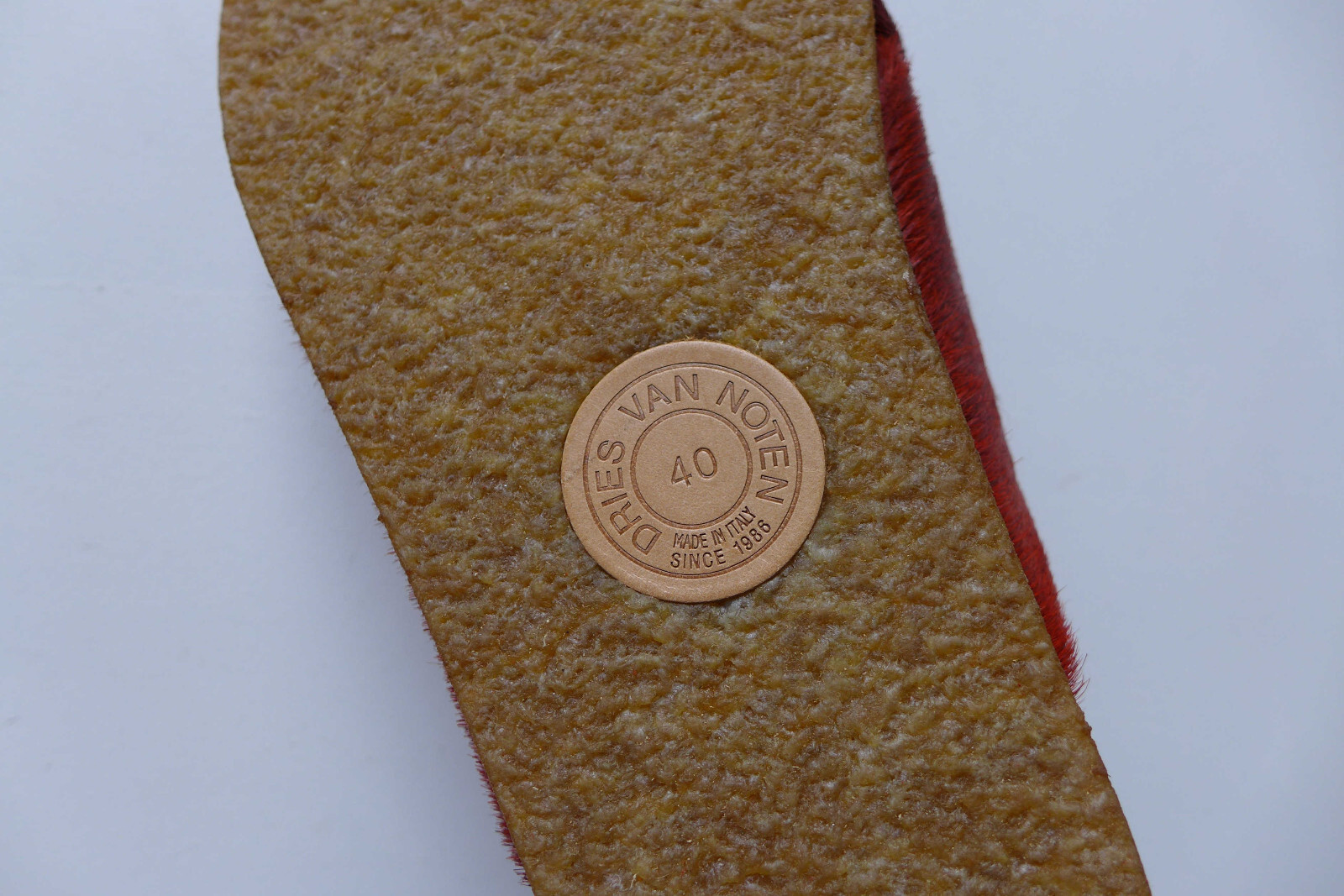 Dries Van Noten Calf Hair Slides in Burnt Orange - size 40 - BNWB, RRP £545 image 7