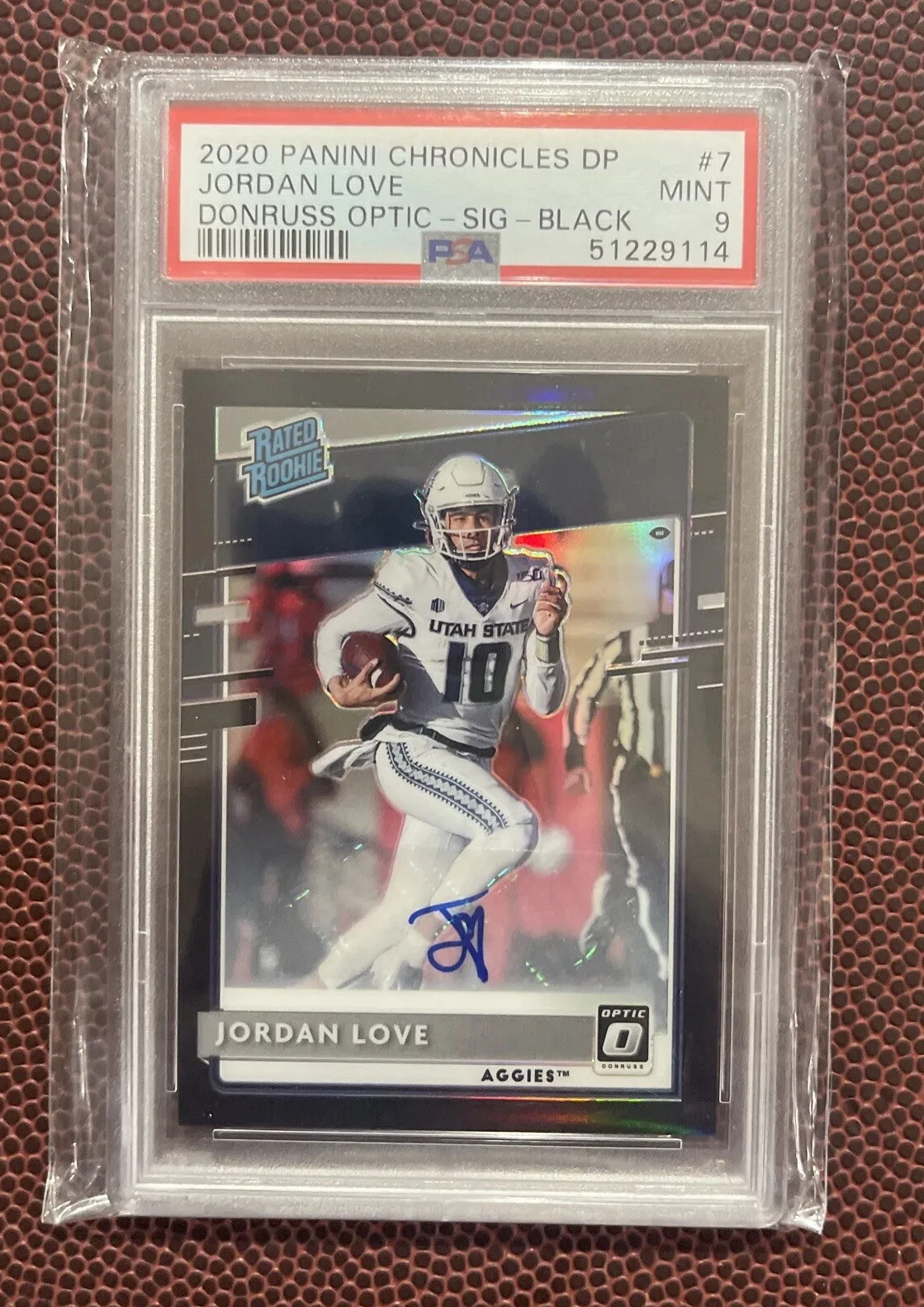 Jordan Love Panini Chronicles Draft Picks Donruss Optic Rated Rookies #7 Signature-Black