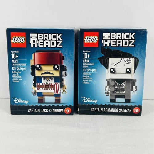 LEGO 41593 41594 Brickheadz Disney Captain Jack Sparrow Captain Salazar