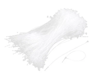 BAYLI 1000 Sicherheitsfäden transparent / schwarz Kunststoff Etiketten Loop Pins Set