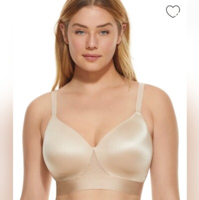 BALIOne Smooth U Bounce Control Wire-Free T-Shirt Bra Beige Sz 42D