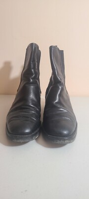 Black Coach Leather Chelsea Boots Men Sz 7.5 Vintage MSRP  display picture 2
