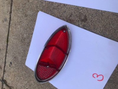 VW KARMANN GHIA REAR TAIL LAMP LENS, RED, ONE, 1960-1969 #3 NOT