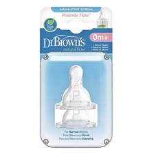 Dr Brown's Bottle Nipples Preemie Natural Flow Narrow Silicone