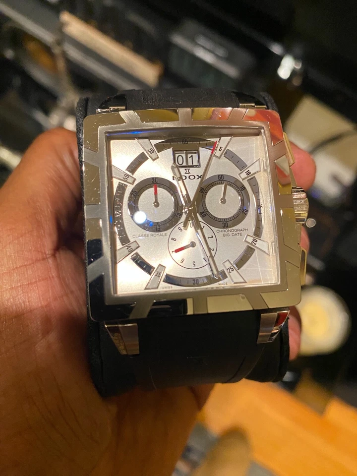 Edox Classe Royale Chronograph Big Date Mens Quartz Watch 100133AIN G3D - Image 4 of 4