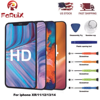 FARUIX For iPhone 11 XR 12 13 14 Screen Replacement LCD Display Digitizer/Repair Tools