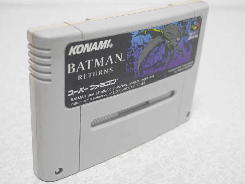 Nintendo BATMAN RETURNS Super Famicom SFC SNEC SHVC-BJ KONAMI Tested from Japan - Image 4 of 4