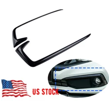 Gloss Front Fog Lamp Eyebrow Light Cover Trim For Honda Civic 2019-21 10th 2PCS 