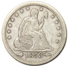 1853 25c Seated Liberty Quarter - Arrows And Rays ~ VF