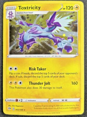 Toxtricity Cosmos Holo Rare - 063/189 - Darkness Ablaze Pokemon TCG