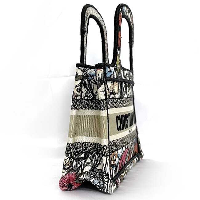 Christian Dior Mini Tote Bag Book Tote Mini Multicolor Mille Fleur