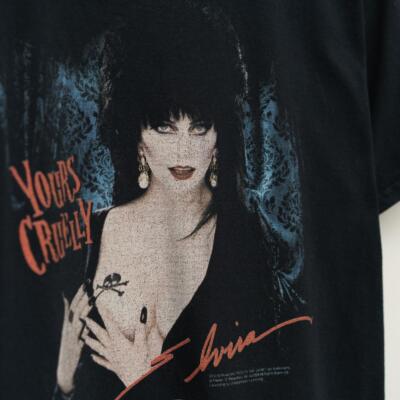 2009 Elvira ''Your Cruelly'' T-Shirt basic black classic style tee
