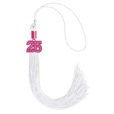 Endea Graduation White Graduation Tassel With Ping Bling Charm 2024