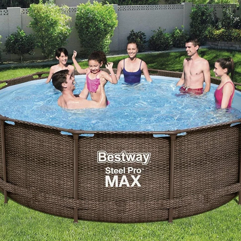 Bestway 56709 Steel Pro Max Pool Frame Pool Set Rattanoptik Framepool 366x100 cm - Bild 3 von 4