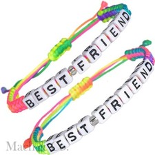 Two Best Friend Bracelets Handmade Braided Rope Adjustable Friendship Bracelets