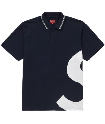 シュプリームSupreme Labels Polo Sサイズ ポロシャツ 2019 Supreme S Logo Short Sleeve Polo Shirt Navy Large SS19 NWOT
