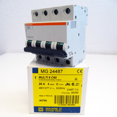 Schneider Electric MG 24487 Multi9 C60 25A 4P Leitungsschutzschalter -unused/OVP
