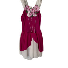 Curtain Call Child Large Style E7527 Fuschia and White Dance Costume