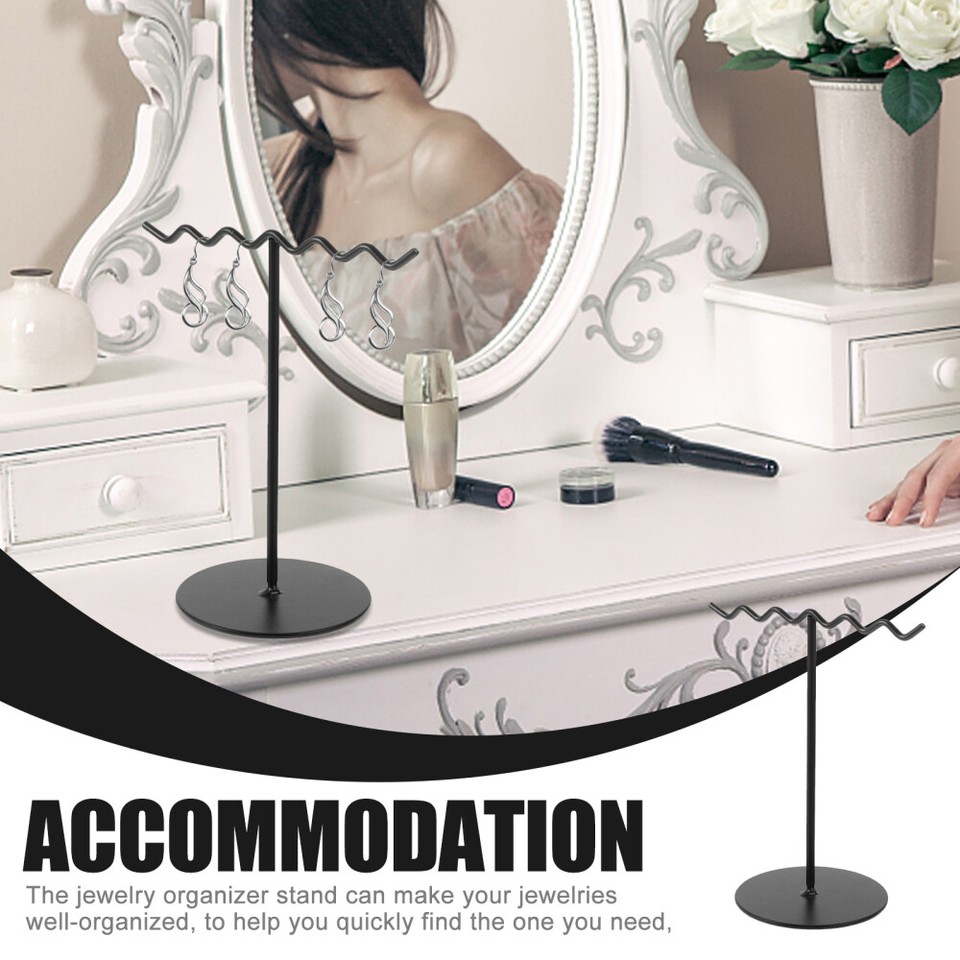 Black Metal Jewelry Display Stand for Key Ting Holders Earring Shelf