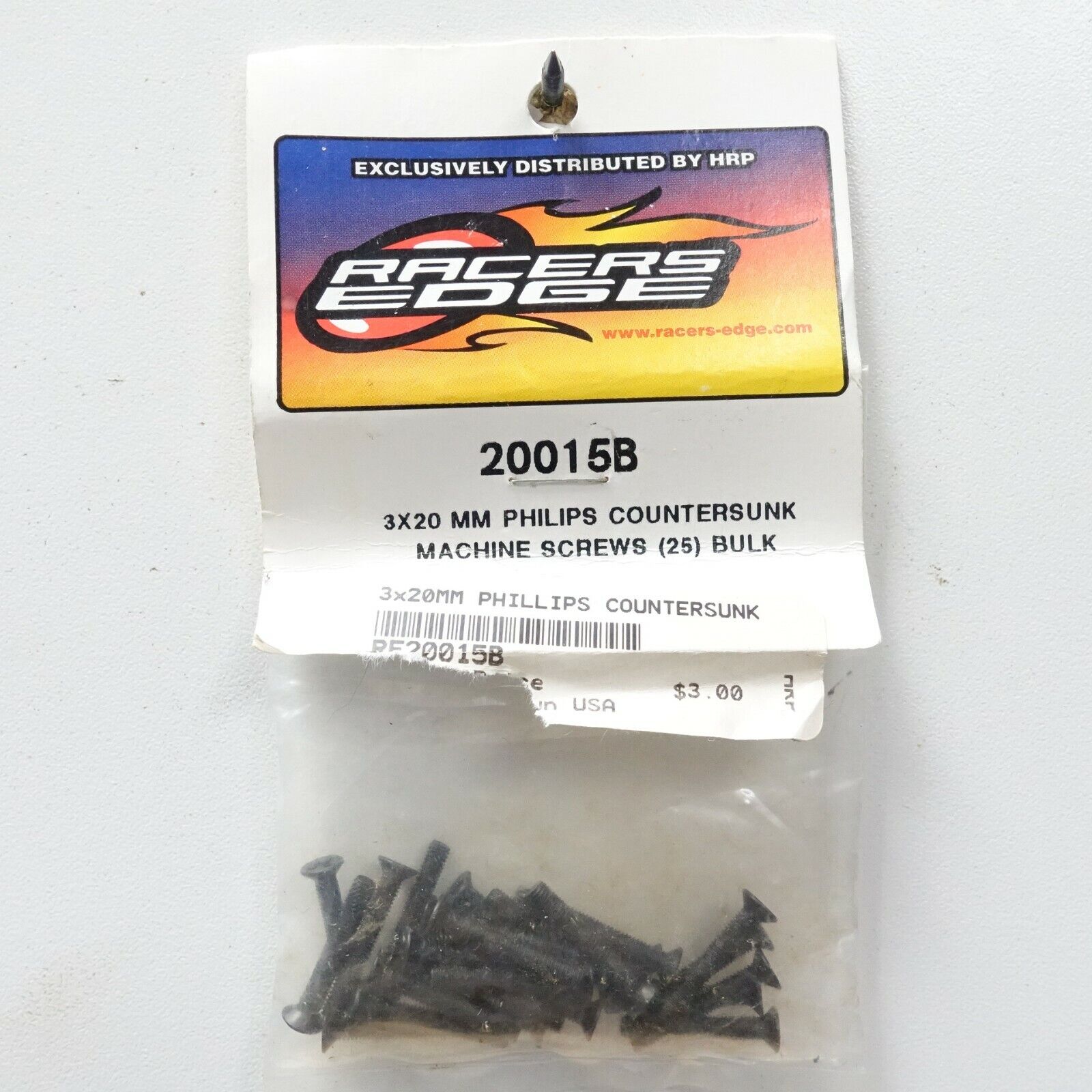 Racers Edge 20015B 3x20MM Philips Countersunk Machine Screws (25) Bulk