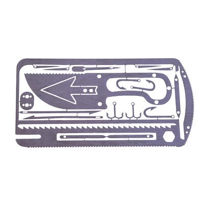 Sirius Survival 20-in-1 Fishing Multitool Survival Card - Wallet Survival Card