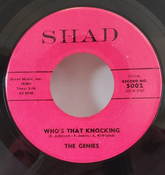 Genies WHO&#039;S THAT KNOCKING / THE FIRST TIME (DOO WOP 45) #5002 PLAYS VG+ | eBay