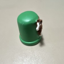Busch Gardens Green Souvenir Thimble w/ Horse Figurine, Amusement Parks