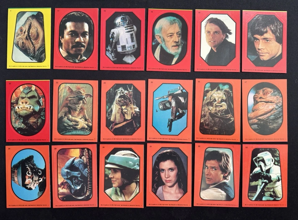 1983 Topps Star Wars Trading Card Stickers Complete Set 1-66 Retorn of the Jedi - Image 4 of 4