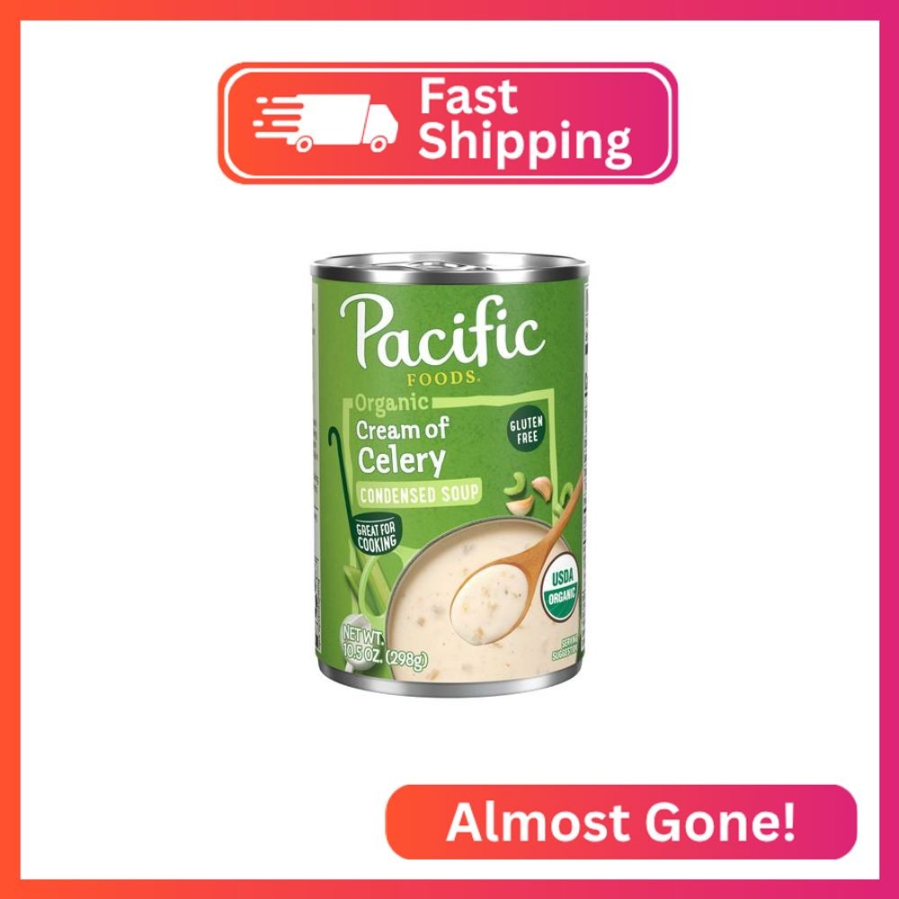 Pacific Foods Organic Condensed Cream of Celery Soup, 10.5 oz Can