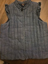 Tea Collection Girls Quilted Denim Vest Size 6/7 Great Condition