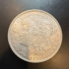 Morgan Silver Dollar $1 Coin 1921 P, 90% Silver. MS ++, Uncirculated condition.
